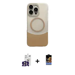 ieg™ iPhone 16 Pro Max Kılıf Kozmos Form Özel Seri - Siyah Buffer Hayalet Cam Ekran Koruyucu + Bilvis Titan Kamera Lens - TMGI