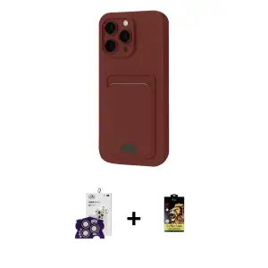 ieg™ iPhone 16 Pro Max Kılıf Vadi Çizgi Prime - Siyah Buffer Cam Ekran Koruyucu + Bilvis Titan Kamera Lens - GS