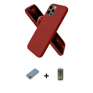 iPhone 12 Pro Max Kılıf Kozmos Yansıma Özel Seri - Siyah Joko Magic 5D Hayalet Cam + Shine Kamera Lens Koruma Cam - GI