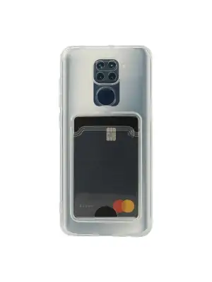 Xiaomi Redmi Note 9 Kılıf Kart Şeffaf Silikon - Şeffaf