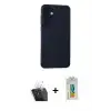 ieg™ Galaxy S24 Kılıf Ahenk Serisi - Siyah Polymer Nano Ekran Koruyucu + Kamera Lens Koruma Cam - SF