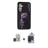 ieg™ Galaxy S24 Kılıf Siluet Modern Özel Seri - Siyah Vanessa Magic Cam + Bilvis Titan Kamera Lens - GD