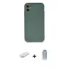ieg™ iPhone 11 Kılıf Ahenk Serisi - Siyah Joko Magic 5D Cam + Renkli Kamera Lens Koruma Cam - TU