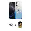 ieg™ iPhone 11 Kılıf Eksen Minimal Özel Seri - Siyah Buffer Cam Ekran Koruyucu + Pers Alüminyum Kamera Lens - LT