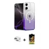 ieg™ iPhone 11 Kılıf Eksen Minimal Özel Seri - Siyah Buffer Cam Ekran Koruyucu + Pers Alüminyum Kamera Lens - YL