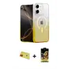 ieg™ iPhone 11 Kılıf Eksen Minimal Özel Seri - Siyah Buffer Cam Ekran Koruyucu + Rainbow Kamera Lens Koruma Cam - KI