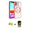ieg™ iPhone 11 Kılıf Nova Işık Özel Seri - Siyah Buffer Cam Ekran Koruyucu + Rainbow Kamera Lens Koruma Cam - KI
