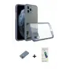 ieg™ iPhone 11 Pro Kılıf Nova Asil Özel Seri - Şeffaf Pasifik Cam Ekran Koruyucu + Shine Kamera Lens Koruma Cam - MI