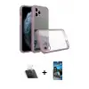 ieg™ iPhone 11 Pro Kılıf Nova Asil Özel Seri - Siyah 34D Izgaralı Cam + Kamera Lens Koruma Cam - SF