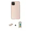 ieg™ iPhone 11 Pro Max Kılıf Kozmos Yansıma Özel Seri - Siyah Polymer Nano Ekran Koruyucu + Renkli Kamera Lens Koruma Cam - MI