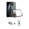 ieg™ iPhone 11 Pro Max Kılıf Nova Asil Özel Seri - Şeffaf Pasifik Cam Ekran Koruyucu + Rainbow Kamera Lens Koruma Cam - GD