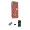 ieg™ iPhone 11 Pro Max Kılıf Nova Işık Prime - Şeffaf 360 Full Body Arka Koruyucu + Metal Kamera Lens Koruma Cam - GS
