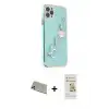ieg™ iPhone 11 Pro Max Kılıf Nova Işık Prime - Siyah Mat Seramik Nano Ekran Koruyucu + Rainbow Kamera Lens Koruma Cam - GD