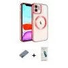 ieg™ iPhone 12 Kılıf Nova Işık Özel Seri - Şeffaf Pasifik Cam Ekran Koruyucu + Shine Kamera Lens Koruma Cam - GD