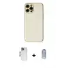 ieg™ iPhone 12 Pro Max Kılıf Ahenk Işık - Siyah Joko Magic 5D Cam + Shine Kamera Lens - LT