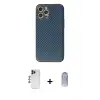 ieg™ iPhone 12 Pro Max Kılıf Ahenk Işık - Siyah Joko Magic 5D Cam + Shine Kamera Lens - LT