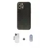 ieg™ iPhone 12 Pro Max Kılıf Ahenk Işık - Siyah Joko Magic 5D Cam + Shine Kamera Lens - LT