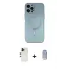 ieg™ iPhone 12 Pro Max Kılıf Akış Minimal Özel Seri - Siyah Joko Magic 5D Cam + Shine Kamera Lens - GD