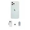 ieg™ iPhone 12 Pro Max Kılıf Nova Çizgi - Siyah Joko Magic 5D Cam + Shine Kamera Lens - LT