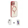 ieg™ iPhone 12 Pro Max Kılıf Nova Işık Özel Seri - Siyah Joko 5D Cam + Shine Kamera Lens - GD