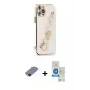 ieg™ iPhone 12 Pro Max Kılıf Nova Işık Prime - Şeffaf Royal Nano Ekran Koruyucu + Shine Kamera Lens Koruma Cam - SH