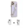 ieg™ iPhone 12 Pro Max Kılıf Nova Işık Prime - Şeffaf Uv Polymer Nano Ekran Koruyucu + Shine Kamera Lens - LT