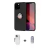 ieg™ iPhone 12 Pro Max Kılıf Yankı Form Prime - Siyah Joko Magic 5D Cam + Shine Kamera Lens - LT