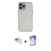 ieg™ iPhone 13 Pro Max Kılıf Ahenk Çizgi Serisi - Siyah Bilvis 5in1 3D Magic Cam Ekran Koruyucu + Pers Alüminyum Kamera Lens - SABE