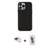 ieg™ iPhone 13 Pro Max Kılıf Çekirdek Çizgi - Siyah Joko 5D Cam + Pers Alüminyum Kamera Lens - KI