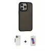 ieg™ iPhone 13 Pro Max Kılıf Eksen Işık - Siyah Joko 5D Cam + Shine Kamera Lens - GD