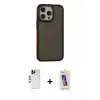 ieg™ iPhone 13 Pro Max Kılıf Eksen Işık - Siyah Joko 5D Cam + Shine Kamera Lens - GD
