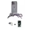 ieg™ iPhone 13 Pro Max Kılıf Eksen Özel Seri - Şeffaf 360 Full Body Arka Koruyucu + Pers Alüminyum Kamera Lens - LT