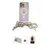 ieg™ iPhone 13 Pro Max Kılıf Eksen Özel Seri - Şeffaf Maxco Cam Ekran Koruyucu + Rainbow Kamera Lens Koruma Cam - BZ