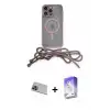 ieg™ iPhone 13 Pro Max Kılıf Eksen Özel Seri - Siyah Bilvis 5in1 3D Magic Cam Ekran Koruyucu + Rainbow Kamera Lens Koruma Cam - MI