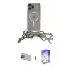 ieg™ iPhone 13 Pro Max Kılıf Eksen Özel Seri - Siyah Bilvis 5in1 3D Magic Cam Ekran Koruyucu + Rainbow Kamera Lens Koruma Cam - MI