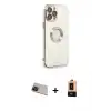 ieg™ iPhone 13 Pro Max Kılıf İz Form Serisi - Şeffaf Maxco Cam Ekran Koruyucu + Rainbow Kamera Lens Koruma Cam - KI