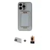 ieg™ iPhone 13 Pro Max Kılıf Kozmos Minimal Prime - Şeffaf Maxco Cam Ekran Koruyucu + Rainbow Kamera Lens Koruma Cam - MI