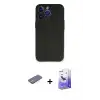 ieg™ iPhone 13 Pro Max Kılıf Kozmos Yansıma Özel Seri - Siyah Bilvis 5in1 5D Magic Hayalet Cam Ekran Koruyucu + Renkli Kamera Lens Koruma Cam - PE