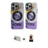 ieg™ iPhone 13 Pro Max Kılıf Nova Doku Koleksiyonu - Şeffaf Maxco Cam Ekran Koruyucu + Rainbow Kamera Lens Koruma Cam - REGD