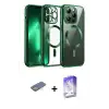 ieg™ iPhone 13 Pro Max Kılıf Nova Işık Özel Seri - Siyah Bilvis 5in1 3D Magic Cam Ekran Koruyucu + Renkli Kamera Lens Koruma Cam - SI