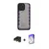 ieg™ iPhone 13 Pro Max Kılıf Odak Klasik Serisi - Siyah Bilvis 5in1 3D Magic Cam Ekran Koruyucu + Raze Metal Kamera Lens - GD