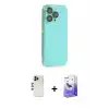 ieg™ iPhone 13 Pro Max Kılıf Siluet Minimal Özel Seri - Siyah Bilvis 5in1 5D Magic Hayalet Cam Ekran Koruyucu + Shine Kamera Lens - GD