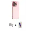 ieg™ iPhone 13 Pro Max Kılıf Siluet Minimal Özel Seri - Siyah Joko 5D Cam + Rainbow Kamera Lens Koruma Cam - REGD