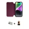 ieg™ iPhone 13 Pro Max Kılıf Siluet Minimal Serisi - Şeffaf Maxco Cam Ekran Koruyucu + Rainbow Kamera Lens Koruma Cam - BZ