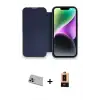 ieg™ iPhone 13 Pro Max Kılıf Siluet Minimal Serisi - Şeffaf Maxco Cam Ekran Koruyucu + Rainbow Kamera Lens Koruma Cam - MR