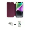 ieg™ iPhone 13 Pro Max Kılıf Siluet Minimal Serisi - Şeffaf Pasifik Cam Ekran Koruyucu + Pers Alüminyum Kamera Lens - GD