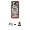 ieg™ iPhone 13 Pro Max Kılıf Siluet Modern Koleksiyonu - Şeffaf Maxco Cam Ekran Koruyucu + Rainbow Kamera Lens Koruma Cam - MR