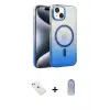 ieg™ iPhone 14 Kılıf Ahenk Doku Özel Seri - Siyah Joko Magic 5D Cam + Diamond Kamera Lens - PE