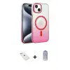 ieg™ iPhone 14 Kılıf Ahenk Doku Özel Seri - Siyah Joko Magic 5D Cam + Diamond Kamera Lens - PE