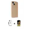 ieg™ iPhone 14 Kılıf Atlas Form - Siyah Buffer Cam Ekran Koruyucu + Shine Kamera Lens - YL